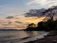 Glühender Abendhimmel an der Costa de Pajaros